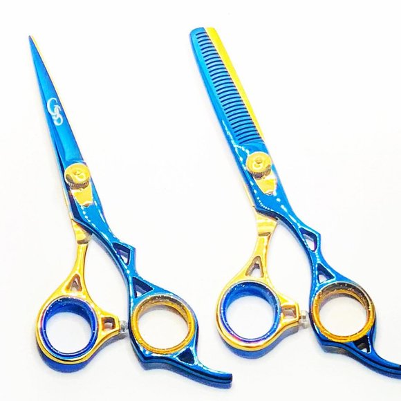 Barber Scissor Set Cutting And Thinning Shears - Picture 2 of 3